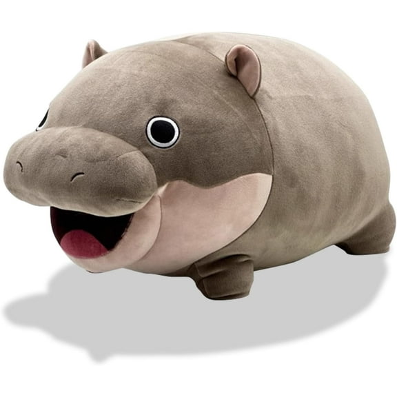 Cute Moo Deng Plush Soft Deng Pygmy Hippo Plushie Toy Stuffed Animal Pillow Christmas Birthday Gift for Boys Girls Kids Adults 9 inch