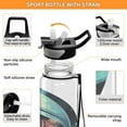 thumbnail image 4 of Cat Astronaut Circle Sports Water Bottle Portable Travel Mug 32oz BPA Free Leak Proof Straw Transparent Tritan for Gym Yoga Cycling Camping, 4 of 7