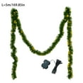 thumbnail image 3 of 16.5FT Artificial Christmas Garland with LED String Lights Battery Operated Greenery Garland for Indoor Outdoor Stair Railing Mantle Home Holiday Party Wedding Xmas Decorations(Batteries Not Included, 3 of 6