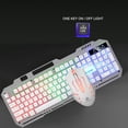 thumbnail image 4 of LED Keyboard and Mouse, 104 Keys Rainbow Backlit Gaming Keyboard, USB Wired Computer Keyboards and Mouse Combo for Games, Office, Household, Gifts for Men&Boyfriend(White), 4 of 6