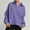 Purple, variant on ABSUYY Relaxed Fit Waffle Knit Polo Top, Black Womens Long Sleeve Casual Everyday Pullover,Size M