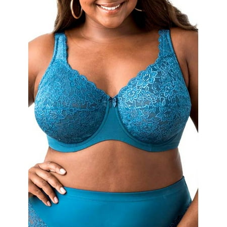 

Elila Womens Isabella Lace Full Coverage Bra Style-2311N