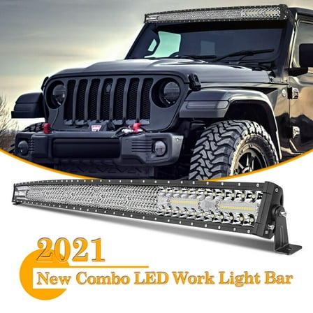 54"Inch 1188W Quad Row Curved LED Light Bar Spot Flood Combo Offroad Driving FOG