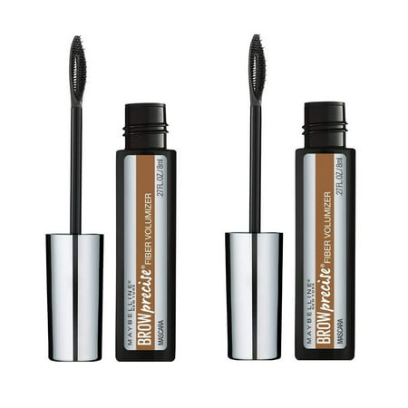 Maybelline Brow Precise Fiber Volumizer Filling Brow Mascara, Blonde #205 (Pack of 2) + Eyebrow (Best For Filling In Eyebrows)