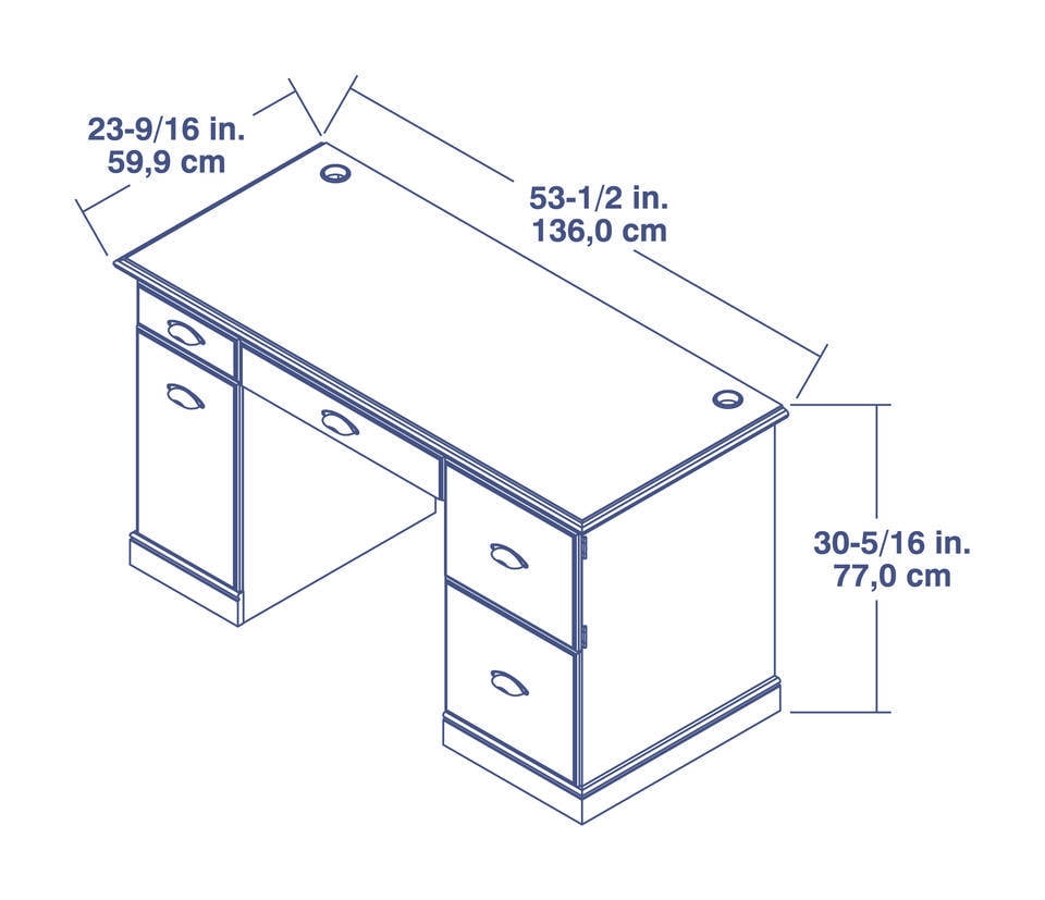 Better Homes And Gardens Computer Desk With Filing Drawers Multiple Colors