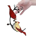 thumbnail image 4 of Red Birds Stained Glass Window Hangings High Stained Glass Suncatcher Hanging Or, 4 of 11