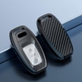thumbnail image 3 of Key Fob Cover Compatible with Fit for Audi Q5 Q7 S3 S4 S5 S6 S7 S8 SQ5 RS5 RS7 A4 A5 A6 A7, ABS Zinc Alloy, 3 Button, Keyless Key Holder, Keychain, Keychain Case Holder Protector,Black, 3 of 6