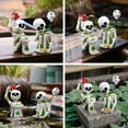 thumbnail image 6 of 2-Pack Sitting Skeleton Decor, Posing Halloween Skeletons for Yard Garden Party, Realistic Bone Figure Props (Style B), 6 of 8