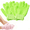 Green*2, variant on 1 Pairs 3D Textured Five-Finger Exfoliating Bath Gloves, Body Scrub Shower Mitts for Cleansing, Lathering and Massage