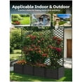 thumbnail image 3 of 3/4/7 PCS Plastic Plant with Trellis, Raised Garden Bed with Trellis Planter for Climbing Plant Outdoor Raised Box Privacy Screen for Patio Balcony,Planter for Backyard Patio, 3 of 7