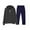 Navy, variant on Styesk Mens Outfits 2 Piece Men's Casual Oversize Solid Color Drawstring Trouser Long Sleeve Hooded Set