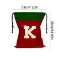 thumbnail image 3 of Personalized 26 Letter Christmas Santa Sack, Custom Large Gift Bag with Initial, for Xmas, A-Z Red Big Velvet Gift Wrapping Bags with Initial, 12.2 x 14.96 in, 3 of 6