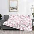 thumbnail image 2 of Fuzoiu Rose Flowers Print Flannel Blanket,Throw Blanket,Flannel Home Decor,Fleece Bed Blankets,Cozy Soft Blanket for Bed, Sofa, Camping, and Travel-50"x40", 2 of 6
