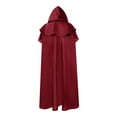 thumbnail image 2 of Cape Longue Gothique Rétro Décontractée à Capuche Fendue sur le Côté pour Hommes, 2 of 4