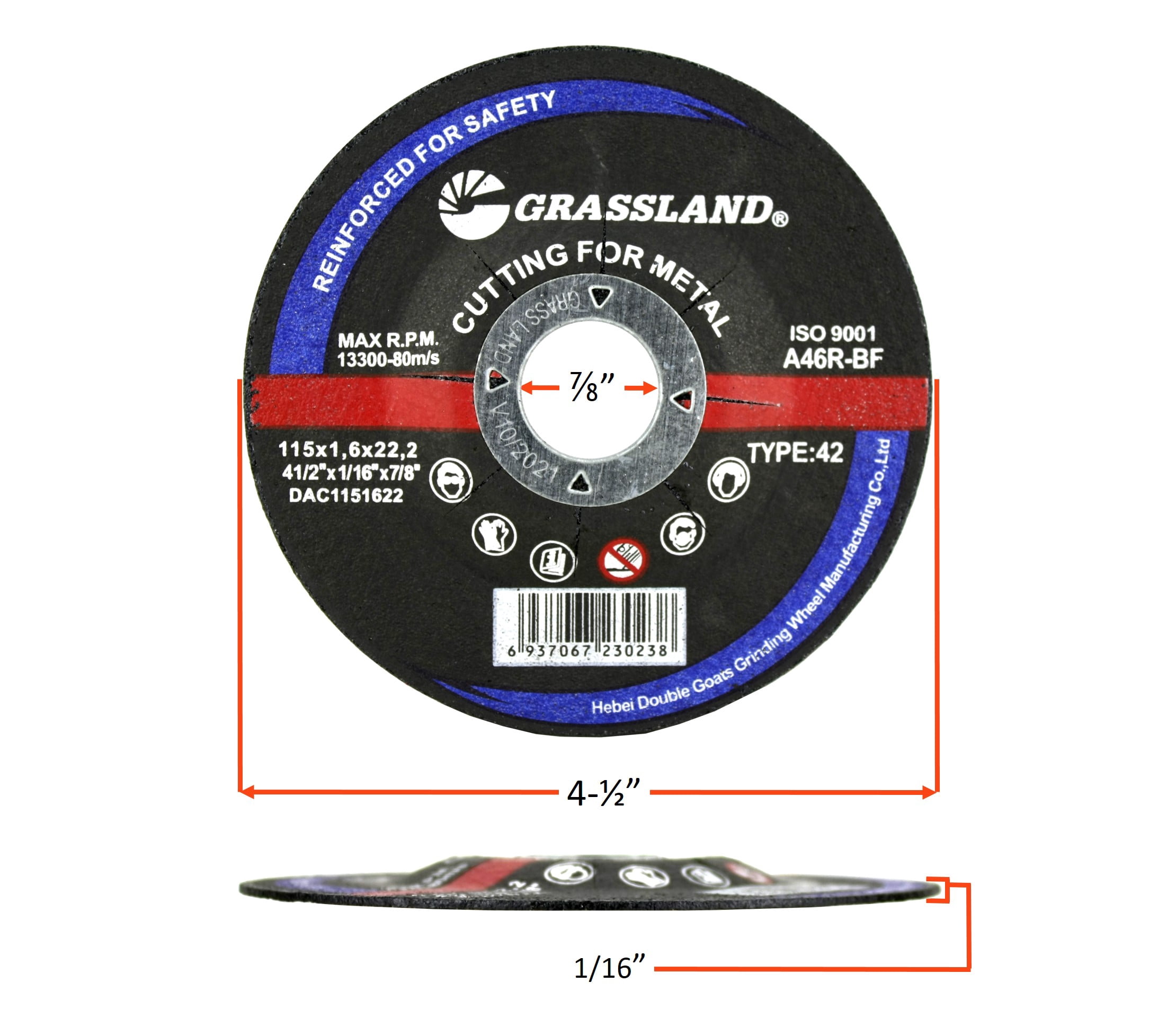 10 Pc Depressed Center 4-1/2' x .040' x 7/8' | USA