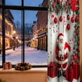thumbnail image 4 of Christmas Ball Holiday Printed Curtains, 2 Pieces 2D Flat Printed Red Luxury Xmas Print Curtains with Snowflakes and Pine Branches for Bedroom Living Room Holiday Party Decor(39*86inch), 4 of 7
