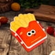 thumbnail image 3 of Fiambrera con Forma de Hamburguesa y Papas Fritas | Contenedor de Almuerzo Hermético, Seguro para Alimentos, para Oficina y Escuela | Portátil con Pulsera para Utensilios Incorporada | Divisor Extraí, 3 of 5
