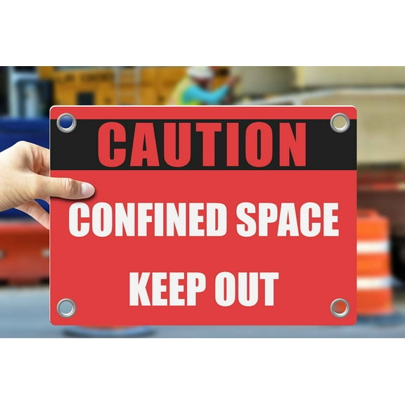 CONFINED SPACE KEEP OUT | Warning Notice Caution Danger 3mm PVC Sign