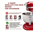 thumbnail image 2 of Batidor de borde flexible para batidora Kitchen Aid de 5,5 qt/6 qt, tazón con elevación, batidor de borde plano de 6 qt con bordes flexibles de silicona y raspador de tazón., 2 of 4