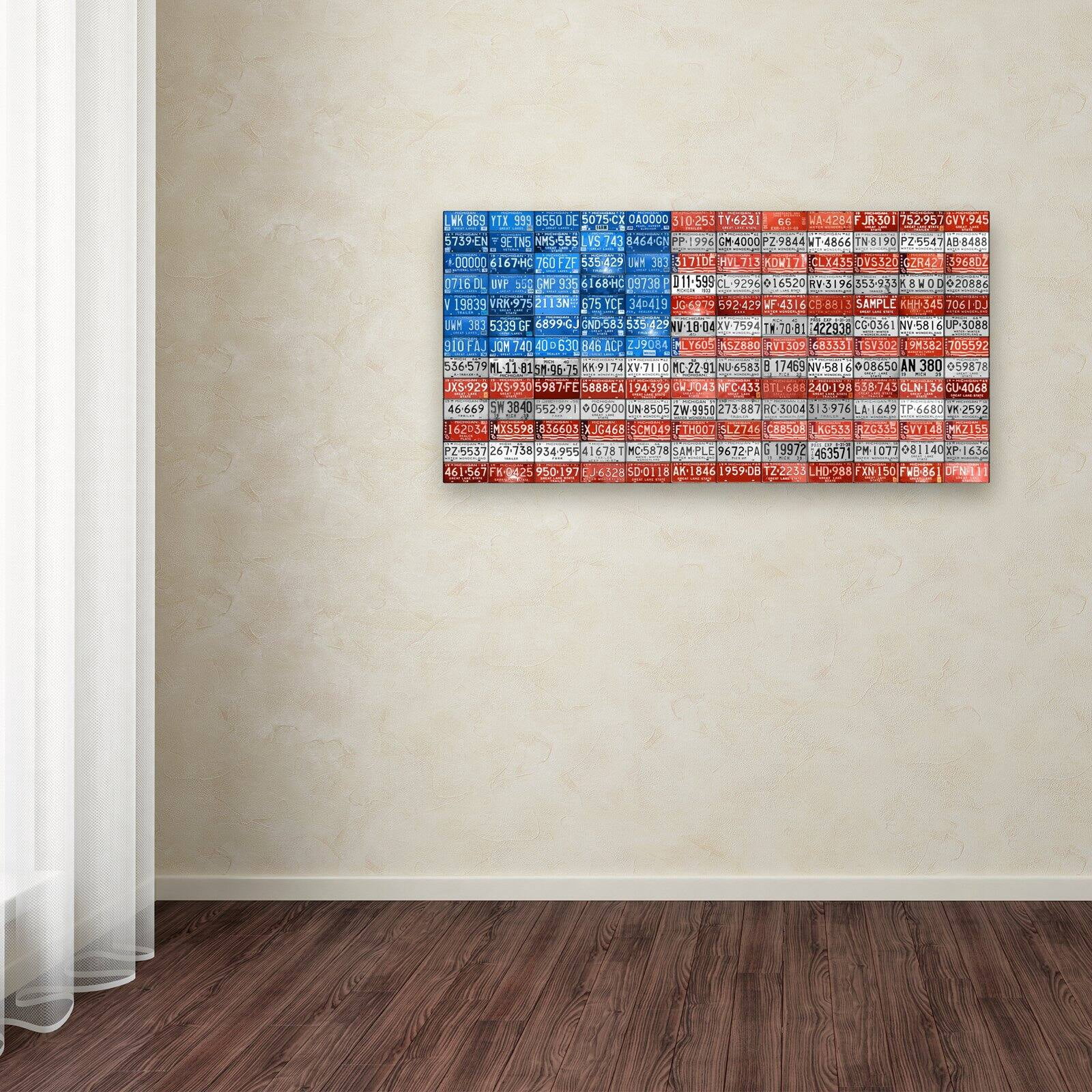Trademark Fine Art 'Michigan Flag' Canvas Art by Design Turnpike