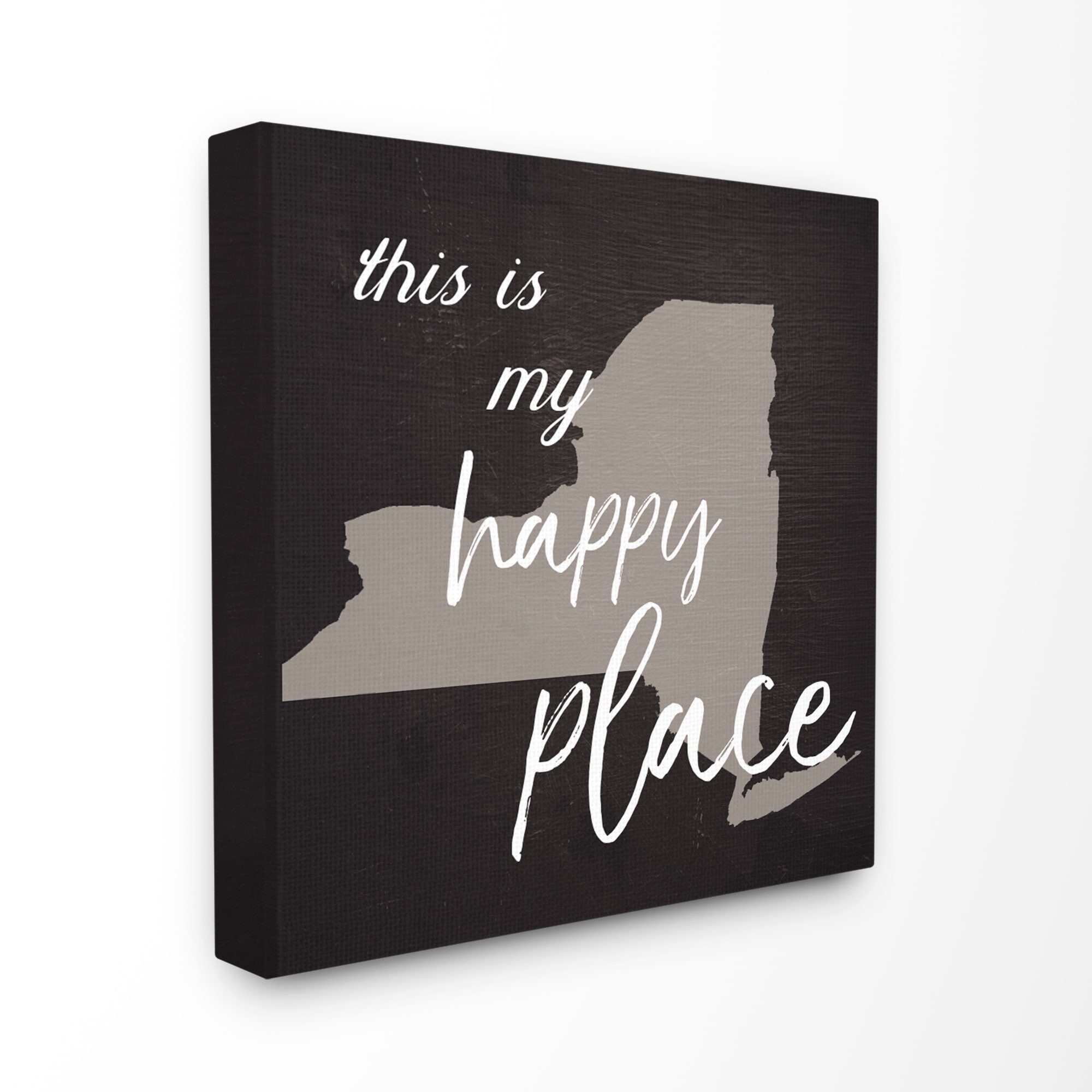 Stupell  This Is My Happy Place NYC Stretched Canvas Wall Art 24 x 24