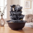 thumbnail image 5 of Costway Tabletop Water Fountain with Rolling Crystal Ball, Color-Changing LED Light, Pump, 5 of 11
