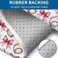 thumbnail image 4 of Pink Baseballs and Bows Pattern Bathroom Rugs Sets 3 Piece,Toilet Cover Set,Absorbent Non Slip Bathroom Mats Sets with U-Shaped Contour Rug Toilet Rug Set, 4 of 5