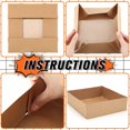 thumbnail image 3 of Bandejas de papel kraft Mimorou, 50 unidades, 20 x 20 x 6 cm, 3 of 7