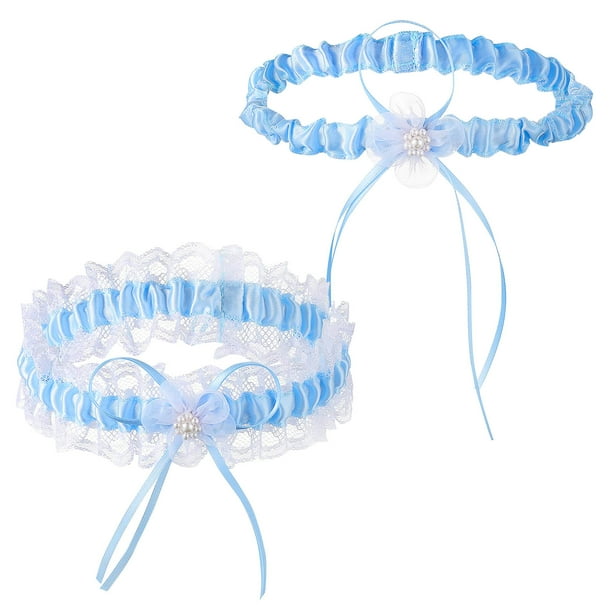 Minnieouse 2Pcs Women Leg Garter Belt Fashion Bridal Belts Beautiful Birthday Suspender Embroidered Accessories Lace Wedding Cosplay Type3