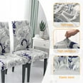 thumbnail image 6 of Dining Chair Covers Set of 6,Washable Spandex Parson Chair Slipcovers Kitchen Stretch Seat Cover Removable for Dining Room,Hotel,Restaurant(6PCS,Grey Wreath), 6 of 6