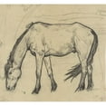 thumbnail image 2 of Richard Nicolaüs Roland Holst 13x12 Gold Ornate Wood Frame and Double Matted Museum Art Print Titled - Grass Horse in Noordwijk (1893), 2 of 4