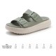 thumbnail image 2 of Zapatillas de suela gruesa para mujer, con hebilla ajustable, planas, para interior y exterior, 2 of 9