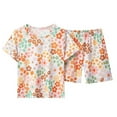 thumbnail image 6 of WIBACKER 3-12Y Girls Loose Pajamas for Little & Big Girls 2PC Set Thin Sleepwear Summer Short Sleeve Jammies - Flowers, 6 of 10