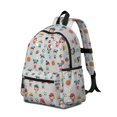 thumbnail image 2 of Football and Basketball Grey Pattern Cute School Backpack with Padded Back and Adjustable Shoulder Straps 13.4"x11"x4.7", 2 of 5
