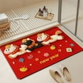 thumbnail image 6 of Tuvgenk Non Slip Bath Mats Absorbent Quick Dry Bathroom Rug Multicolor Short Plush 2x2 Rectangle Small Area Rug for Tub, 6 of 6