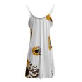 thumbnail image 5 of TSADFHJI Jupe Longue Mode Femme Aguichant Sans Manches Imprimé Dessin Animé Ourlet Ample Robe de Plage L Blanc, 5 of 5