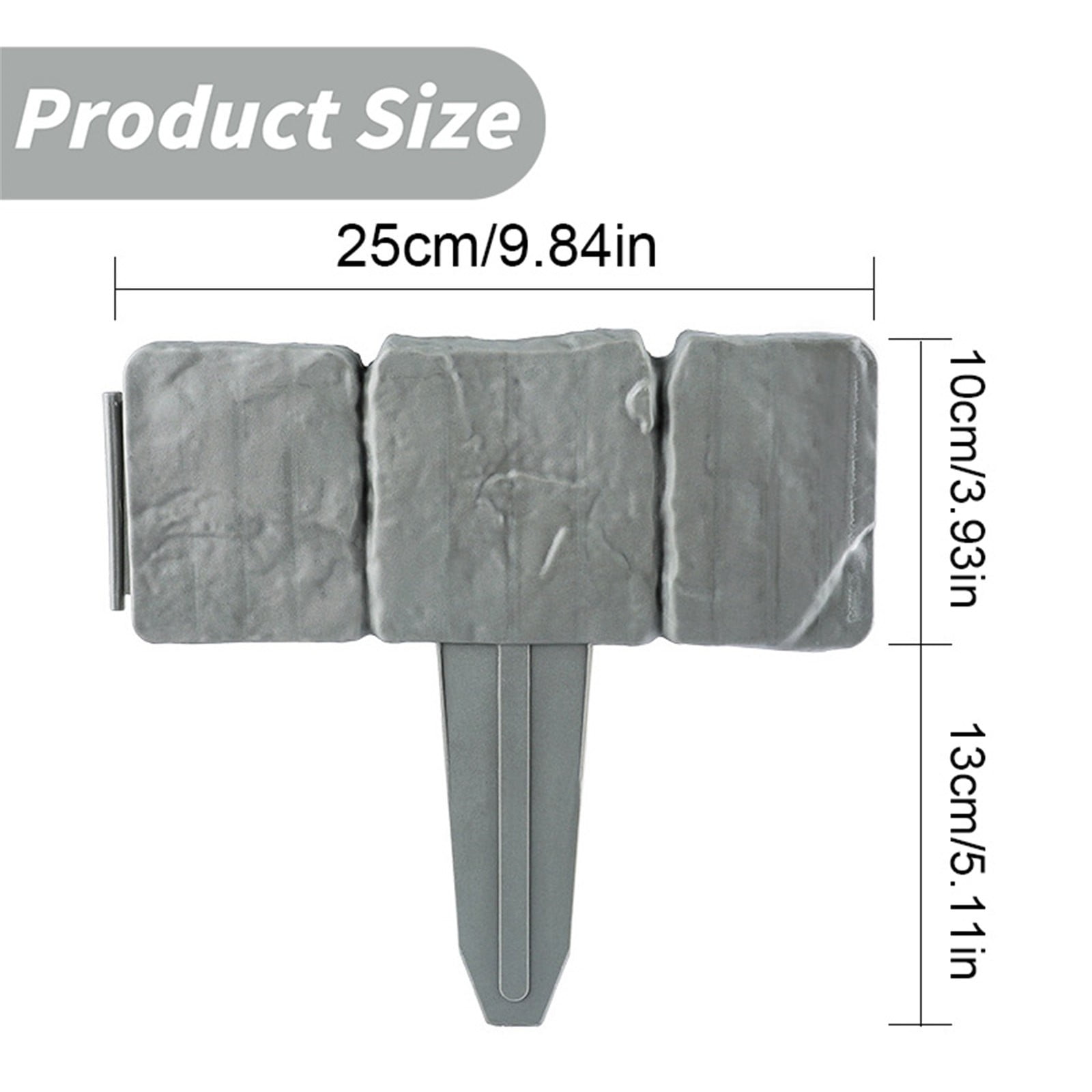 ERTZAE Faux Stone Edging For Landscaping,20Pc Red 9.84X9.06In Stone Brick Garden Edging Border,Decorative Imitation Stone Garden Fence,Plastic Rocks For Landscaping,Artificial Stone Edging
