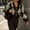 Brown, variant on Women's Argyle Plaid Cropped Cardigan, V‑Neck Button‑Front Long Sleeve Loose Diamond Check Knit Sweater Jacket Gray