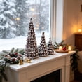 thumbnail image 7 of Wodellrrea Pine Cone Christmas Tree Set, 3 Piece Tabletop Holiday Decoration, Snow Dusted Wooden Tree Centerpieces for Indoor Mantel, Shelf, Dining Table and Rustic Winter Home Decor, 7 of 7