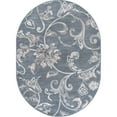 thumbnail image 3 of Alise Rugs Carrington Transitional Floral & Botanical Indoor Area Rug Dark Grey 5'3'' x 7'3'' Oval Floral & Botanical 5' x 8' Indoor Living, 3 of 5
