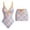 *2-Orange, variant on VBVC Women's 3 Piece Bikini Set,Ladies Halter Tie Front Top,High Cut Bottom with Sheer Maxi Cover Up,Hot Pink,Size L