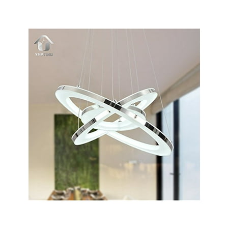 UNITARY BRAND Modern LED Acrylic Pendant Light With 3 Adjustable Rings