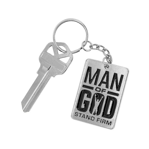 Man of God Keychains with Card, Apparel Accessories, Father's Day, 12 Pieces