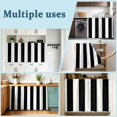 thumbnail image 6 of Black Striped Cabinet Curtains 28"x51" Sink Skirt for Bathroom Kitchen, Vertical Stripe Boho Minimalist Country Self Stick Adhesive Under Desk Covers Tall Laundry Cabinet Storage Organizer, 6 of 8