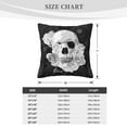 thumbnail image 4 of ZICANCN Romantic Love Skeleton Print Throw Pillow Covers, Bed Couch Sofa Knit Decorative Pillow Covers for Living Room Farmhouse, 24"x24", 4 of 8