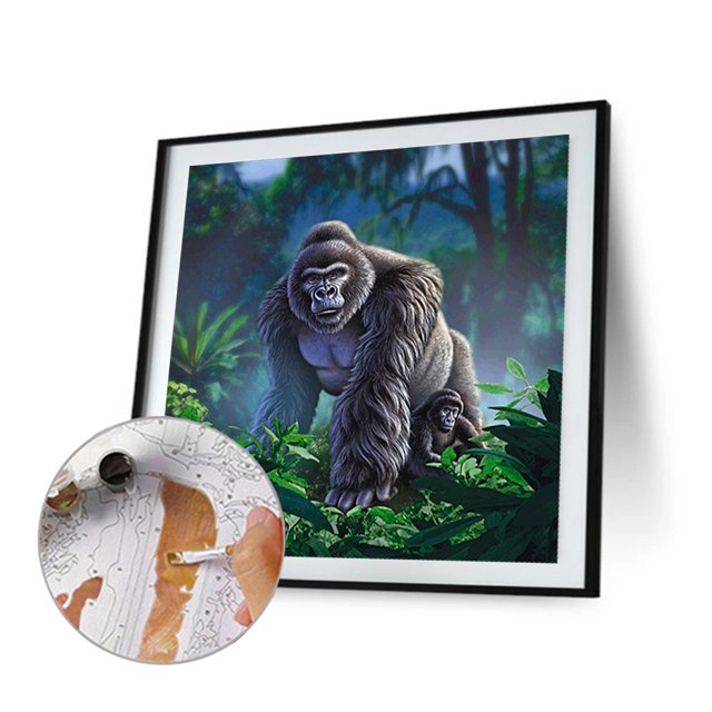 Cuadros Decorativos Kit de pintura al óleo de chimpancé por números DIY pintura acrílica dibujo sin marco (3) Ndcxsfigh Nuevos Originales