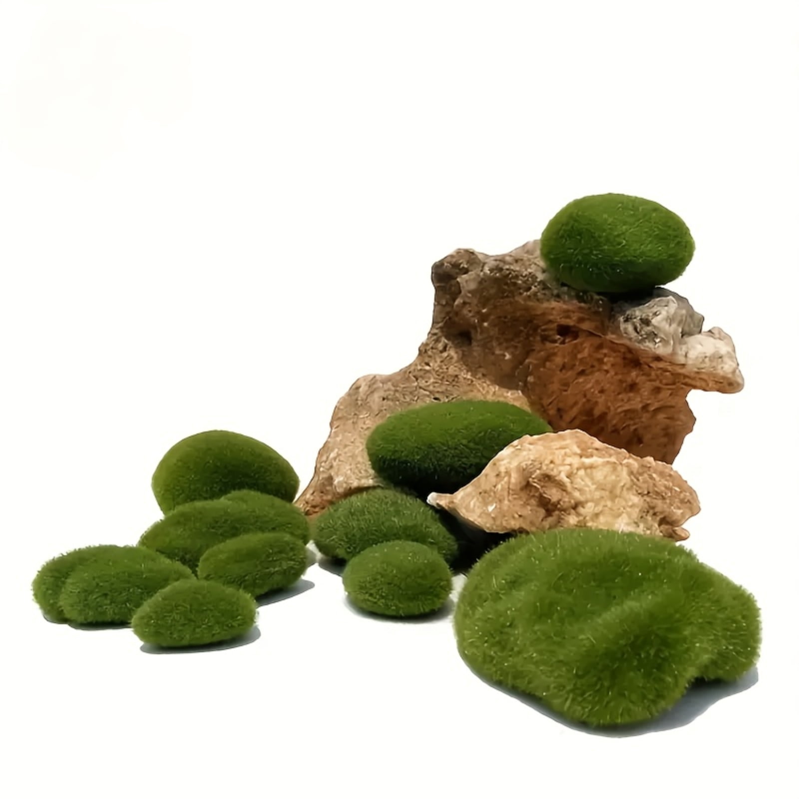 40PCS Artificial Moss Rocks Green Moss Decor for Floral Arrangements, Fairy Gardens and Crafting
