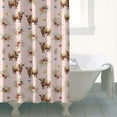 thumbnail image 4 of Pink Highland Cow Flower Pattern Shower Curtain 72"x72" ,Bathroom Decorative Shower Curtains Set with 12 Hooks,Modern Waterproof Washable Shower Curtain, 4 of 6