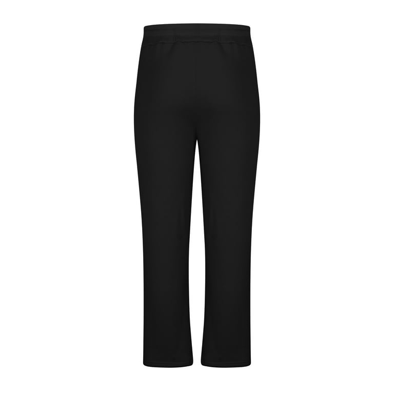 LONKITO Men's Sweatpants, Black M, Elastic Waist, Drawstring