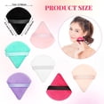 thumbnail image 4 of 15 Pieces Powder Puff Triangle Makeup Puff Pure Cotton Powder Velour Face Ultra Soft Washable Body Powder Puff for Loose Powder Body Cosmetic Foundation Sponge Makeup Tool (Black), 4 of 5